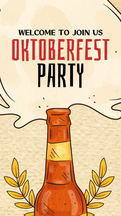 Oktoberfest Beer Party Invitation Stories