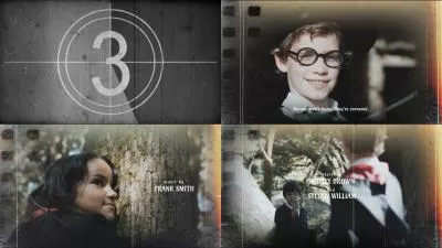  Old Film Countdown Opening Intro Vintage Magic Movie Trailer Film Credits Slideshow