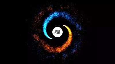 Orange Blue Particle Lighting Effect Rotation Intro Outro