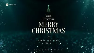 Particle Business Company Merry Christmas New Year Wish Greeting Photo Slideshow