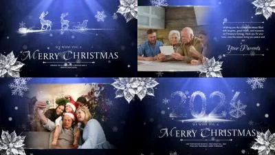 Particle Christmas 2026 New Year Family Greetings Video Wishes Collection Of Slideshow
