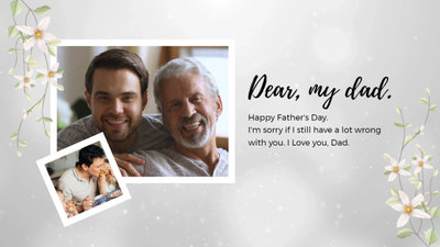 Particles Effect Floral Happy Fathers Day Photo Collage