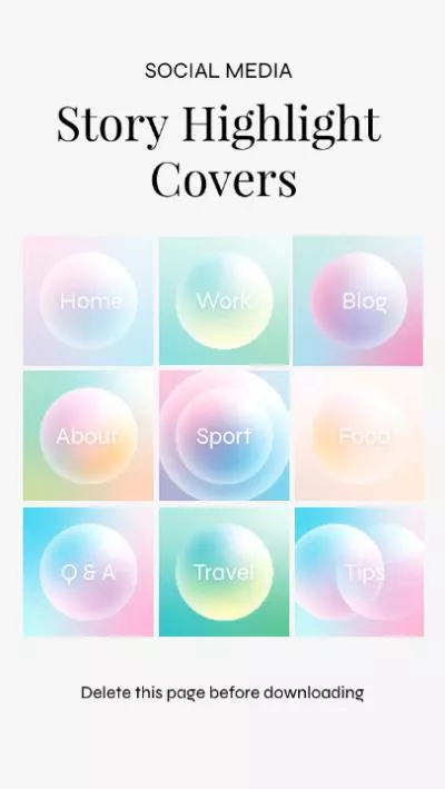  Pastel Gradient Aura Modern Highlight Cover Instagram Story