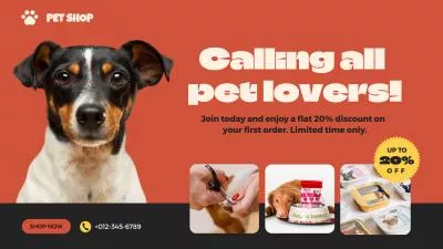 Pet Services Shop Promo Sale