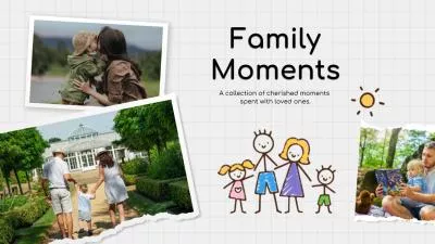 Photo Gallery Of Family Moments Memories White Style Graffiti Illustration Slideshow