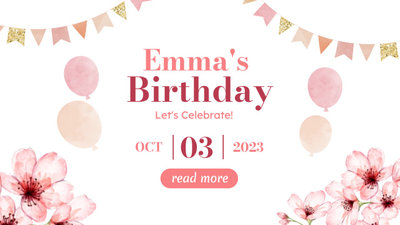 Pink and Floral Birthday Celebration