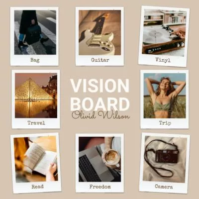 Polaroid Vision Board Collage Social Video