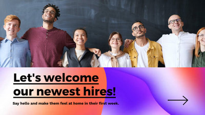 Professional Gradient New Employees Video