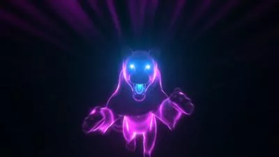  Purple Leopards Run Lightning Technology Particle Intro Logo