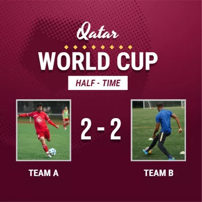 Qatar Coupe Du Monde Football Football Match Mi Temps