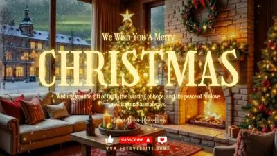 Realistic Merry Christmas New Year Wish Greeting Message Music Playlist Youtube Channel