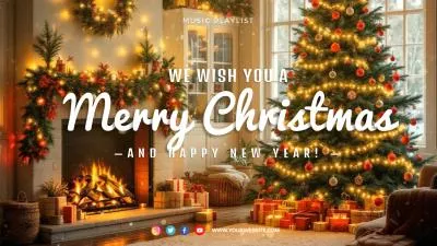 Realistic Peaceful Christmas New Year Holiday Greeting Music Playlist Youtube Channel Intro