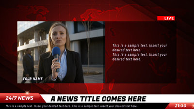 Red Breaking News Report Intro