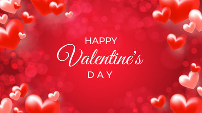 Customizable Red Heart Valentines Day Effect Slideshow Video Template ...