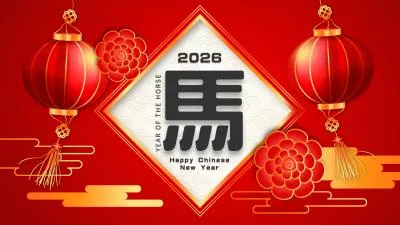Red Lantern Happy Chinese New Year 2026 Horse Greeting Message Intro