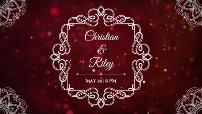 Red Particle Picture Frame Animation Style Indian Wedding Invitation Slideshow