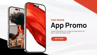 Red Tech iPhone Mockup Video Promo