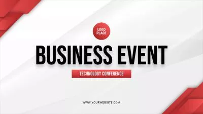 Red Technology Online Business Conference Event Promo