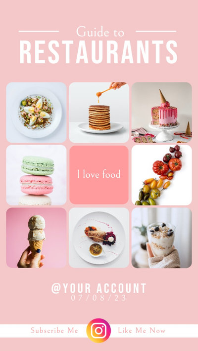 Restaurant Food Collage Instagram Reels