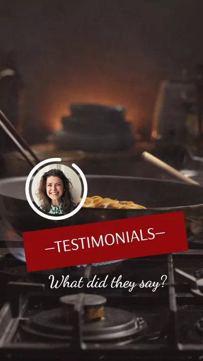 Restaurant Food Testimonial Instagram Reels