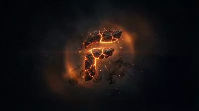 Rock Volcanic Fire Animation Logo Reveal Intro