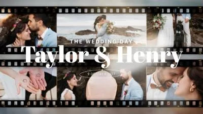  Romantic Bokeh Film Frame Wedding Day Memories Collage Lover Slideshow