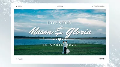 Romantic Clean Wedding Story Collage Slideshow