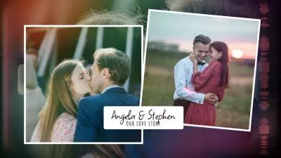 Romantic Film Wedding Marriage Proposal Photo Collage Slideshow