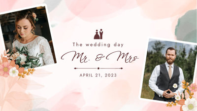 Romantic Flower Wedding Memory Collage Slideshow
