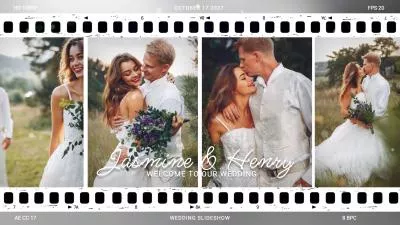  Romantic Polaroid Film Wedding Story Photo Collage Movie Slideshow