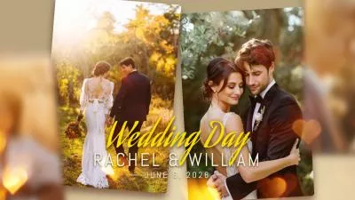 Romantic Wedding Proposal Party Family Memories Photo Slideshow