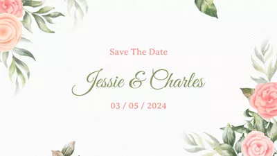 Romantic Wedding Save the Date