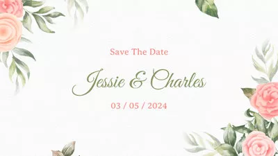 Romantic Wedding Save The Date