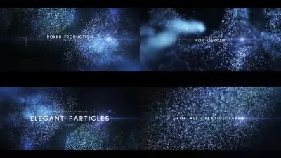 Simple Epic Blue Particle Business Text Brand Trailer Promo Slideshow