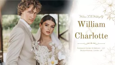 Simple Flowers Romantic Wedding Invitation Love Ceremony Photo Collage Slideshow