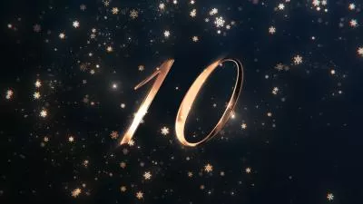 Simple Gold Countdown Bubble Welcome 2026 Happy New Year Intro