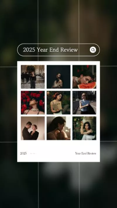 Simple Polaroid 2025 Year End Review Photo Collage Instagram Reel