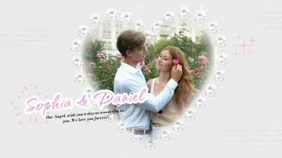 Simple Proposal Wedding Love Story Timeline Memory Collage Slideshow