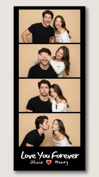 Simple Style Love Valentines Pose Love Photo Booth