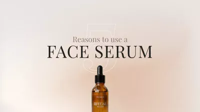 skincare face serum product promo