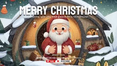 Snow Cute Santa Merry Christmas Music Playlist Youtube Channel Intro