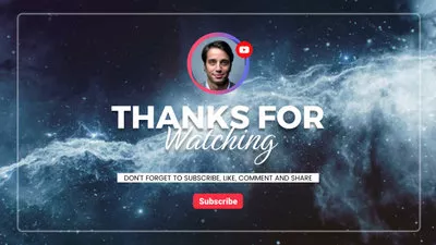 太空技術感謝觀看 YouTube 訂閱結尾