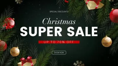 Special Christmas Holiday Sales Products Discount Marketing Promo Ads
