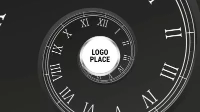  Spiral Clock Animation Epic Cinematic Fantasy History Documentary Movie Trailer Logo Intro