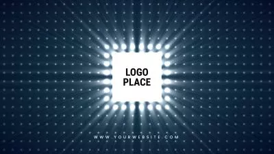  Strobe Lights Flashing Dots Background Technology Business Simple Logo Intro Outro