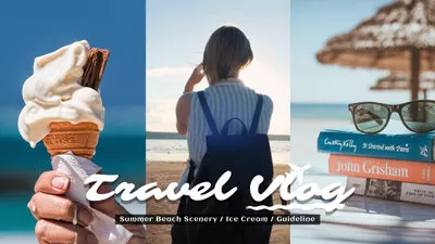 夏季旅行视频博客 Youtube 视频封面