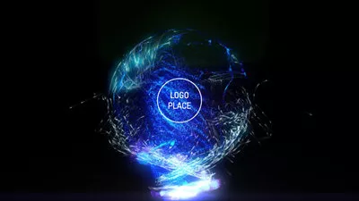 Technology Company Particle Effects Logo Intro