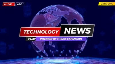 Technology News Intro Digital Globe With World Map