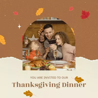 Thanksgiving Day Dinner Invitation Post