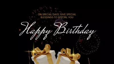 Universal Gold Company Birthday Wish Slideshow